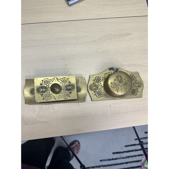 Art Nouveau Bradley & Hubbard Bronze Inkwell and Ink Blotter - Picture 2 of 14